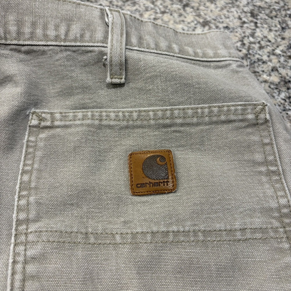 Vintage Carhartt B11 Desert Sand Canvas Work Pants Men's 32x36 Y2K Utility